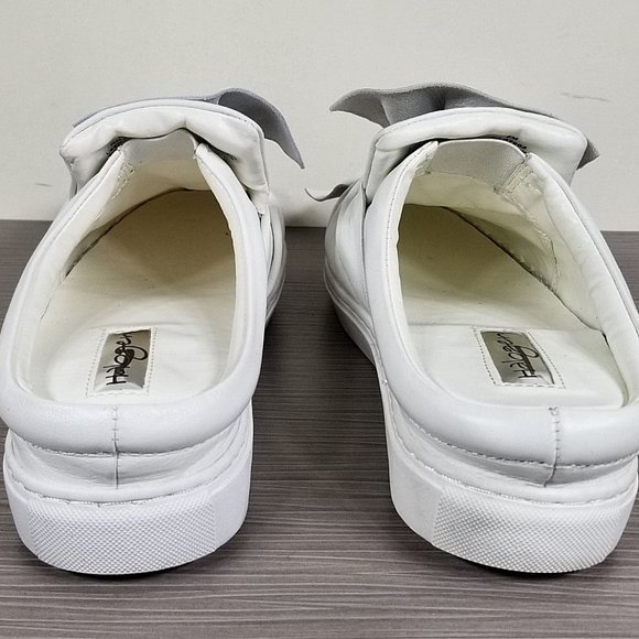Halogen Manny Knotted Slip-On Sneaker, White Leather, Womens Size 6 - Picture 5 of 10